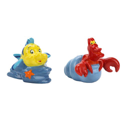 The Little Mermaid Flounder and Sebastian Sculpted Salt and Pepper Shaker Set (Online Order Only)