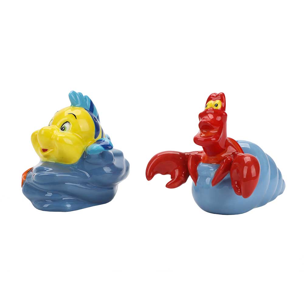 The Little Mermaid Flounder and Sebastian Sculpted Salt and Pepper Shaker Set (Online Order Only)
