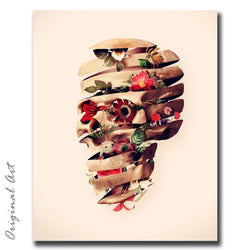 Flowers Skull Art (ONLINE ORDER ONLY)