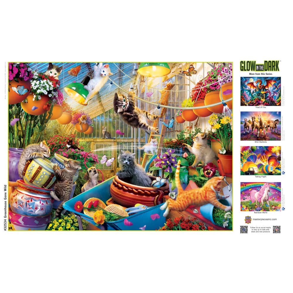 Glow in the Dark - Greenhouse Gone Wild 300 Piece EZ Grip Jigsaw Puzzle