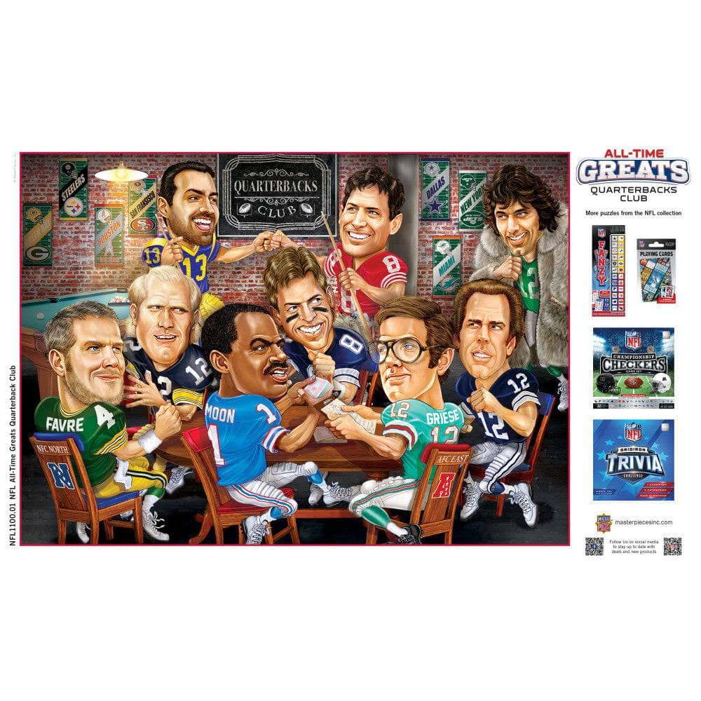 NFL Quarterbacks Club - All-Time Greats 500 Piece Jigsaw Puzzle