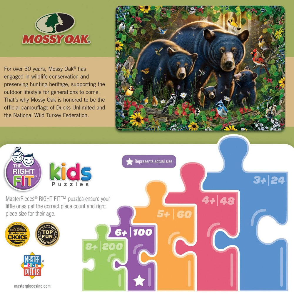 Mossy Oak - Black Bears 100 Piece Jigsaw Puzzle (ONLINE ORDER ONLY)
