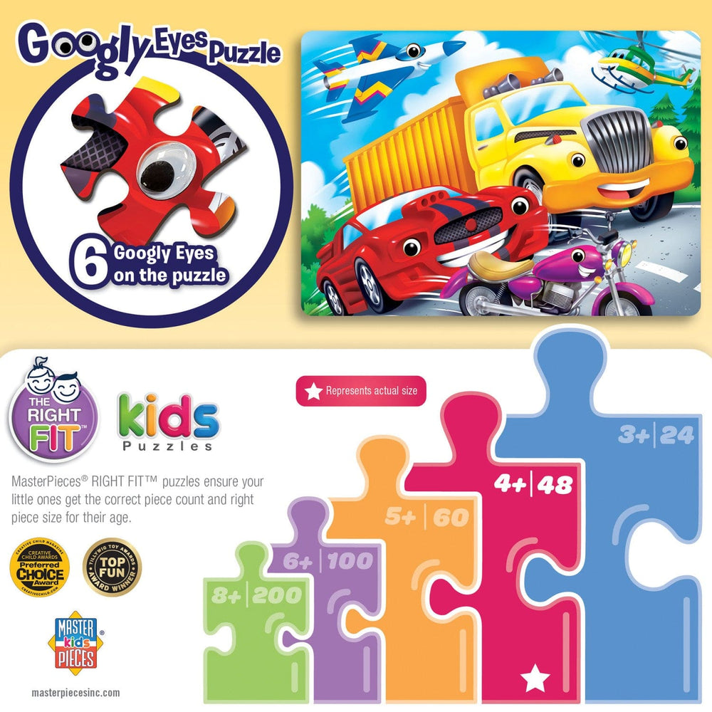 Googly Eyes - Vehicles 48 Piece Jigsaw Puzzle (ONLINE ORDER ONLY)
