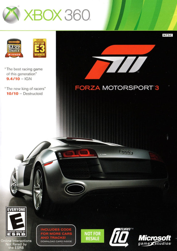 Forza Motorsport 3 [Not For Resale] (Xbox 360) (ONLINE ORDER ONLY)