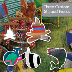 Shapes - Happy Campers 1000 Piece Shaped Jigsaw Puzzle (ONLINE ORDER ONLY)
