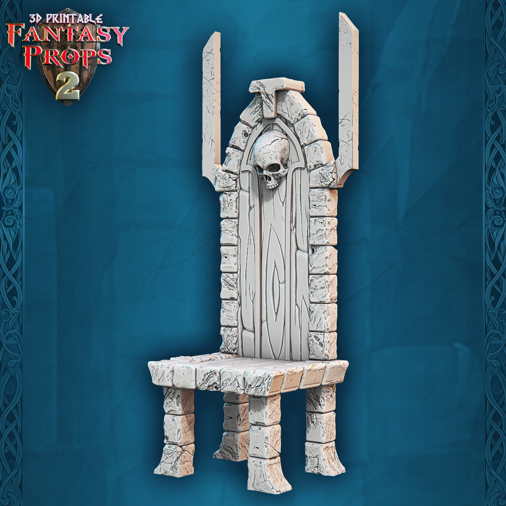 3D Printed STL Miniatures Fantasy Props 2 Dungeons Set 28 - 32mm War Gaming D&D (Online Only)