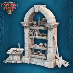 3D Printed STL Miniatures Fantasy Props 2 Dungeons Set 28 - 32mm War Gaming D&D (Online Only)
