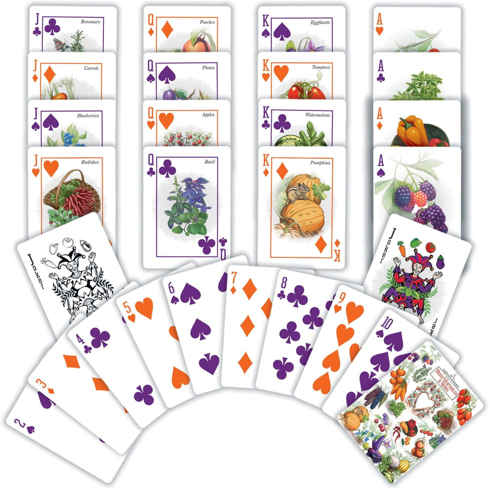 Farmer's Almanac - Fruits, Vegetables, & Herbs Playing Cards - 54 Card Deck (ONLINE ORDER ONLY)