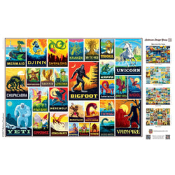 Vintage Posters - Mythical Creatures 1000 Piece Jigsaw Puzzle (ONLINE ORDER ONLY)