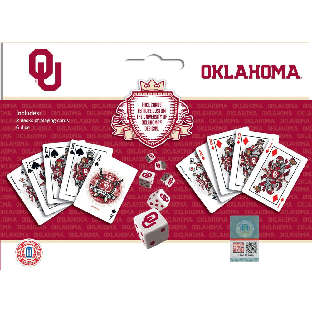 Oklahoma Sooners - 2-Pack Playing Cards & Dice Set (ONLINE ORDER ONLY)