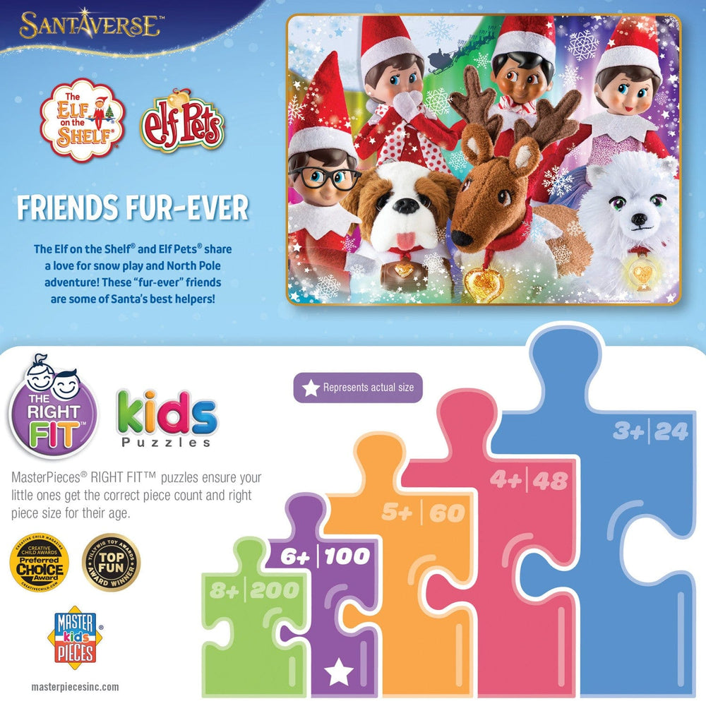 Elf on the Shelf - Friends Fur-Ever 100 Piece Jigsaw Puzzle (ONLINE ORDER ONLY)