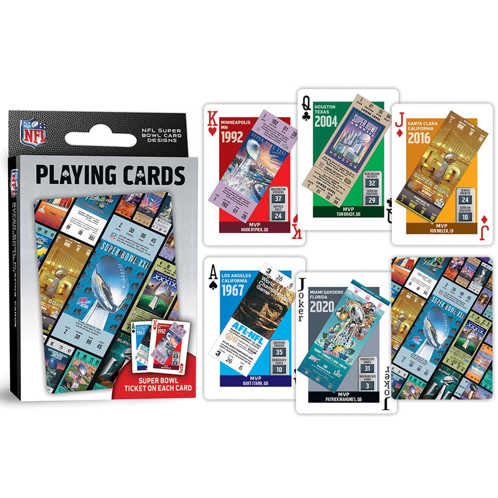 NFL Super Bowl Ticket Playing Cards - 54 Card Deck (ONLINE ORDER ONLY)