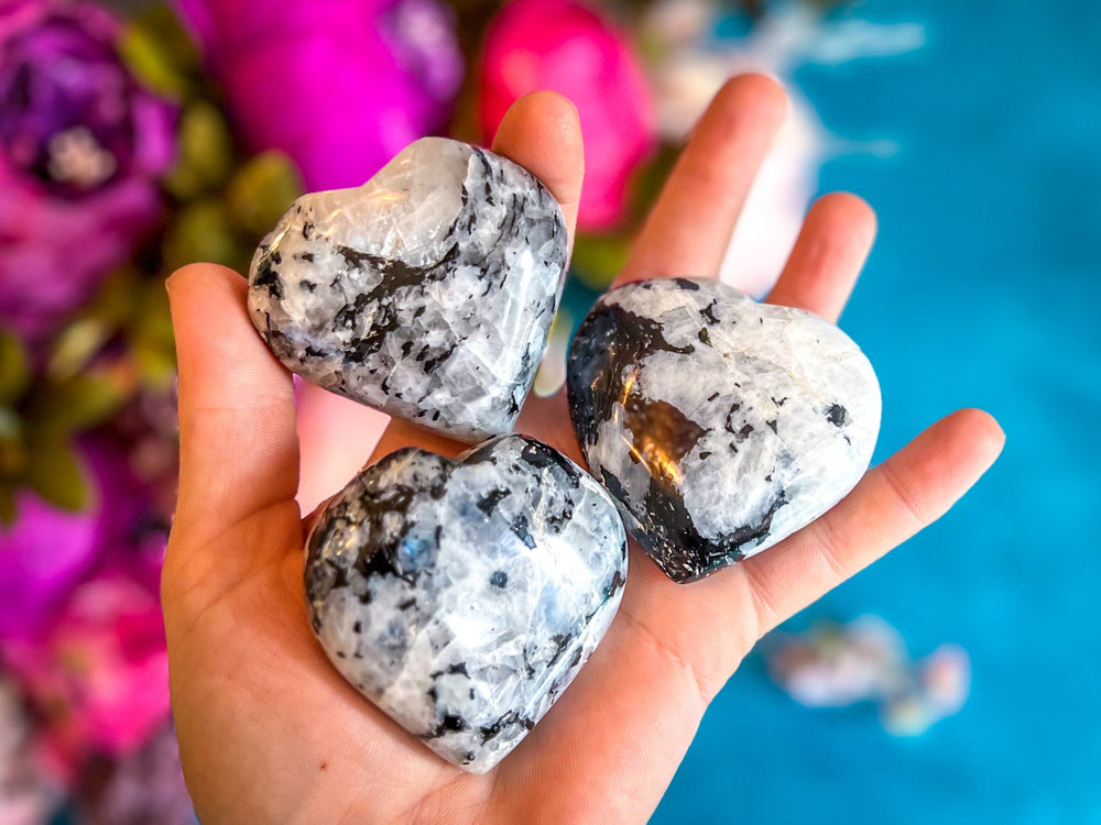 Rainbow Moonstone Hearts (ONLINE ORDER ONLY)