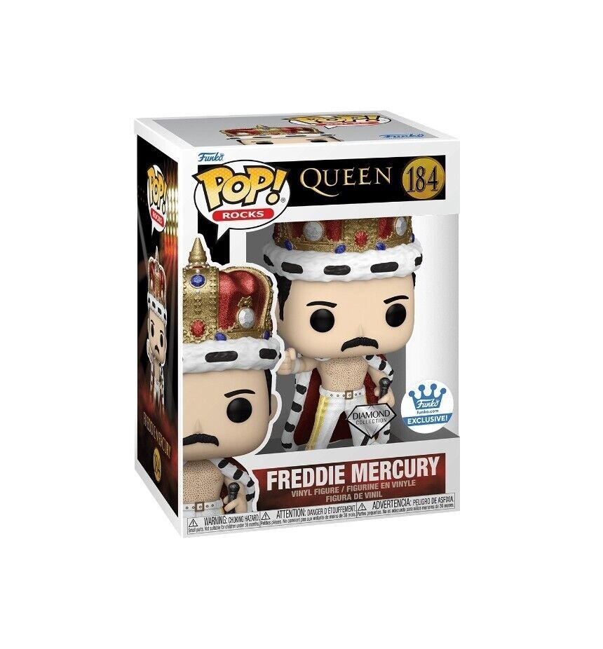 Funko POP! Rocks: Queen - Freddie Mercury 184 (Diamond Collection) (FUNKO EXCLUSIVE!) (LIGHT BOX DAMAGE) (ONLINE ORDER ONLY)