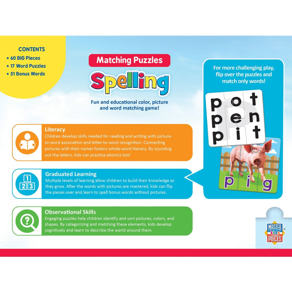 Spelling - Educational Matching Jigsaw Puzzles (ONLINE ORDER ONLY)