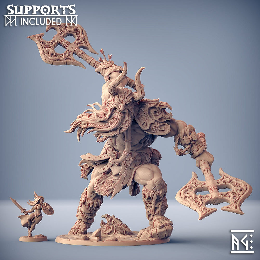 3D Printed Artisan Guild Hulgfnir Frost Jotunn Champion Epic Bosses 28mm 32mm (Online Only)