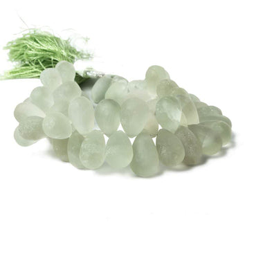 12x7-16x9mm Frosted Prasiolite Plain Tear Drop Beads 7 inch 50 pieces (ONLINE ORDER ONLY)