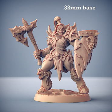 Frostmetal Orc: Sculpt D (Female Orc Barbarian) (Online Order Only)