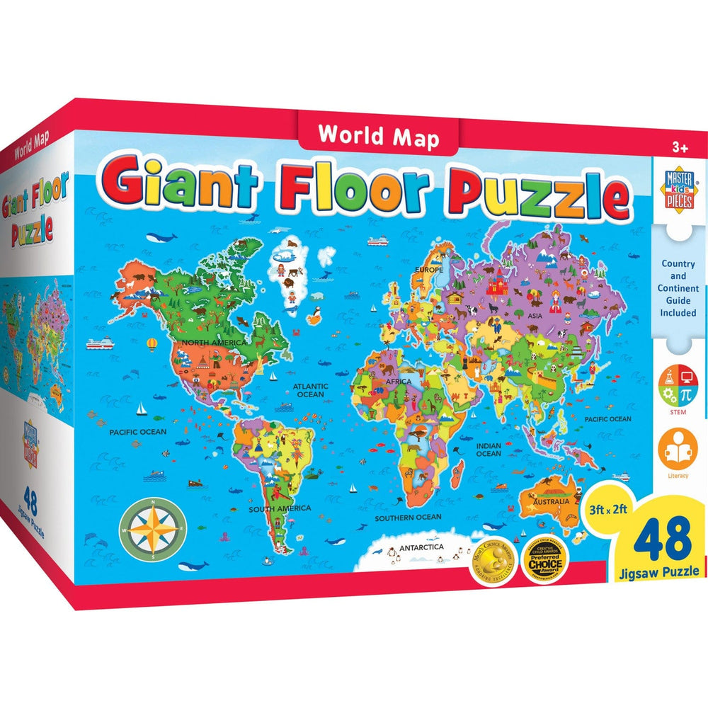 Explorer - World Map 48 Piece Floor Jigsaw Puzzle (ONLINE ORDER ONLY)