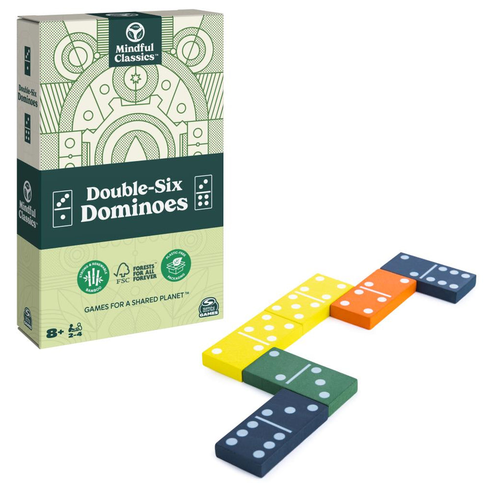 Mindful Classics - Double-Six Wood Dominoes Set (ONLINE ORDER ONLY)