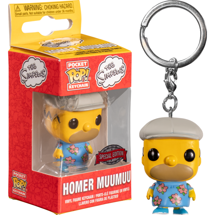 Funko POP! Keychain: The Simpsons - Homer Muumuu Pocket Keychain Special Edition Exclusive (ONLINE ORDER ONLY)