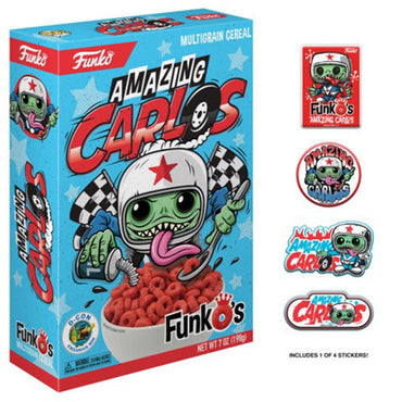 Amazing Carlos FunkO's Cereal w/ Sticker Pack - 2018 D-Con Exclusive (Online Order Only)