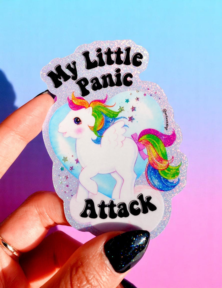 Funny Vinyl Sticker – My Little Panic Attack – Holographic Unicorn Waterproof Decal Sticker (Online Order Only)