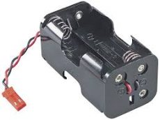 Futaba AA Battery Holder Receiver Box 4-Cell w/ Male Red BEC Connector (ONLINE ORDER ONLY)