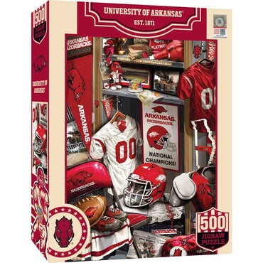 Arkansas Razorbacks - Locker Room 500 Piece Jigsaw Puzzle (ONLINE ORDER ONLY)