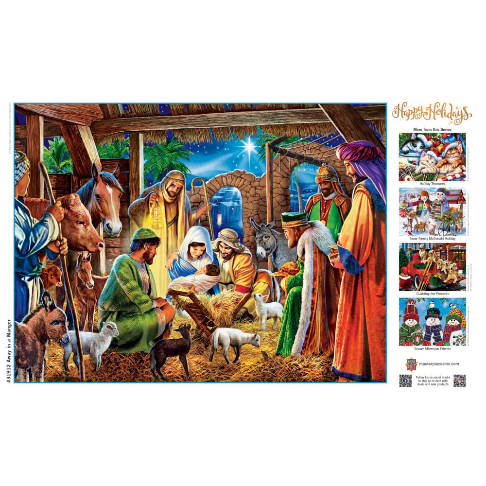 Happy Holidays - Away in a Manger 300 Piece EZ Grip Jigsaw Puzzle