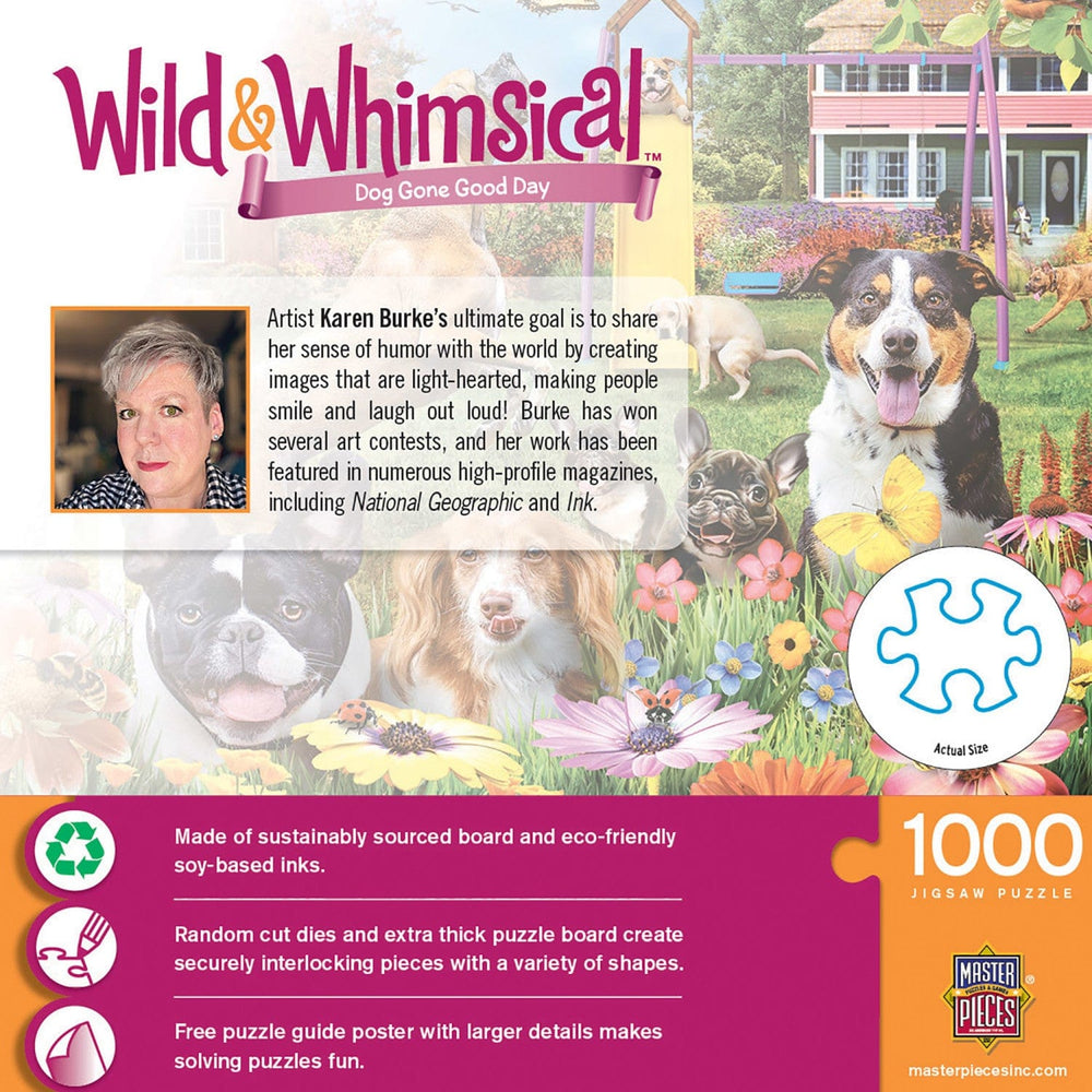 Wild & Whimsical - Dog Gone Good Day 1000 Piece Jigsaw Puzzle (ONLINE ORDER ONLY)