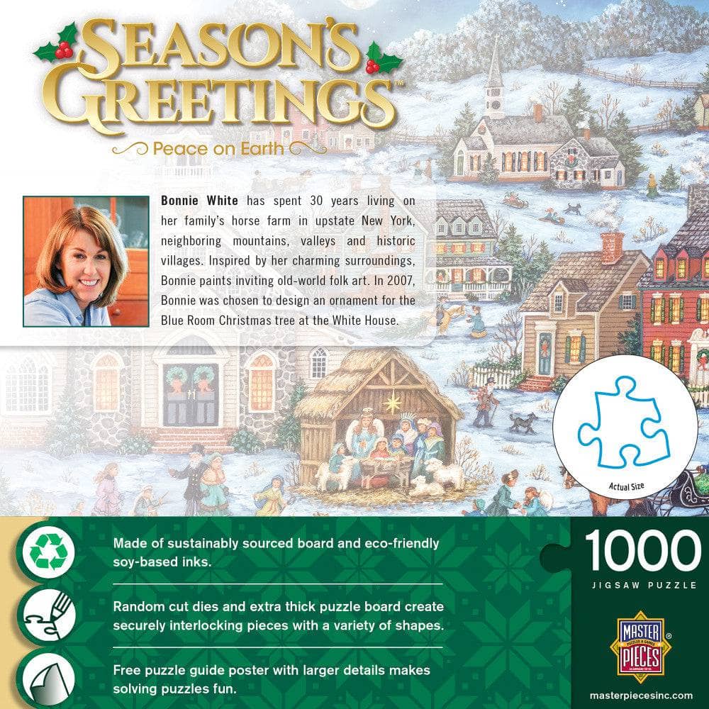 Season's Greetings - Peace on Earth 1000 Piece Jigsaw Puzzle (ONLINE ORDER ONLY)