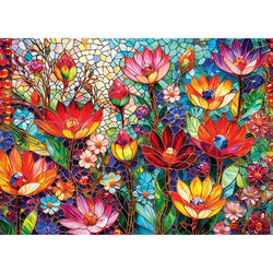 Stained Glass - Mosaic Meadow 1000 Piece Jigsaw Puzzle (ONLINE ORDER ONLY)