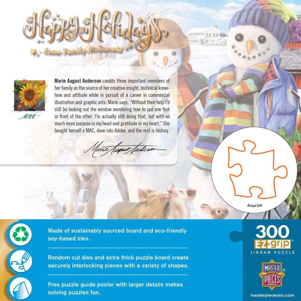 Happy Holidays - Snow Family McDonald 300 Piece EZ Grip Jigsaw Puzzle (ONLINE ORDER ONLY)