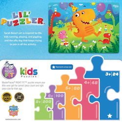 Lil Puzzler - Dino Party 24 Piece Jigsaw Puzzle (ONLINE ORDER ONLY)
