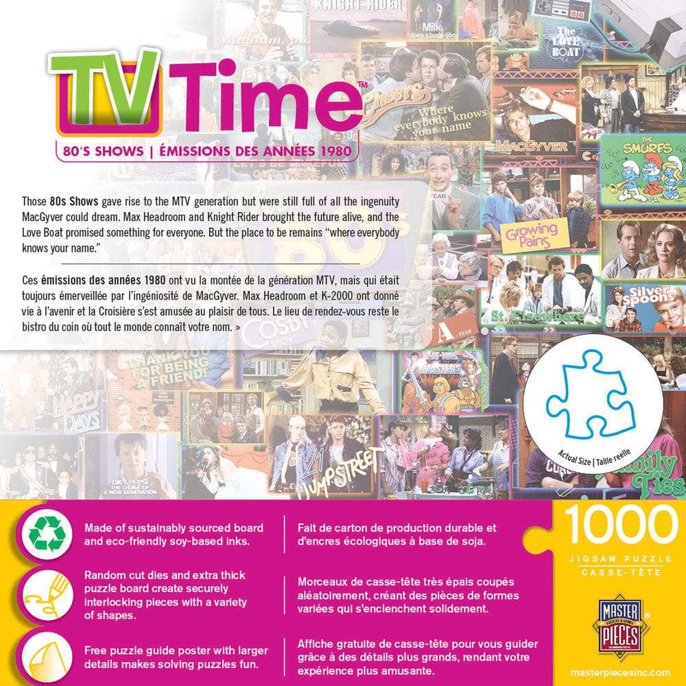TV Time - 80's Shows 1000 Piece Jigsaw Puzzle (ONLINE ORDER ONLY)