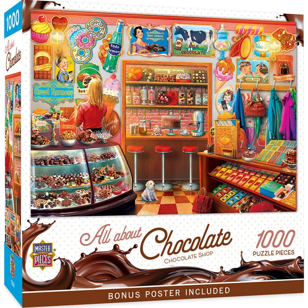 All About Chocolate - Chocolate Shop 1000 Piece Jigsaw Puzzle (ONLINE ORDER ONLY)