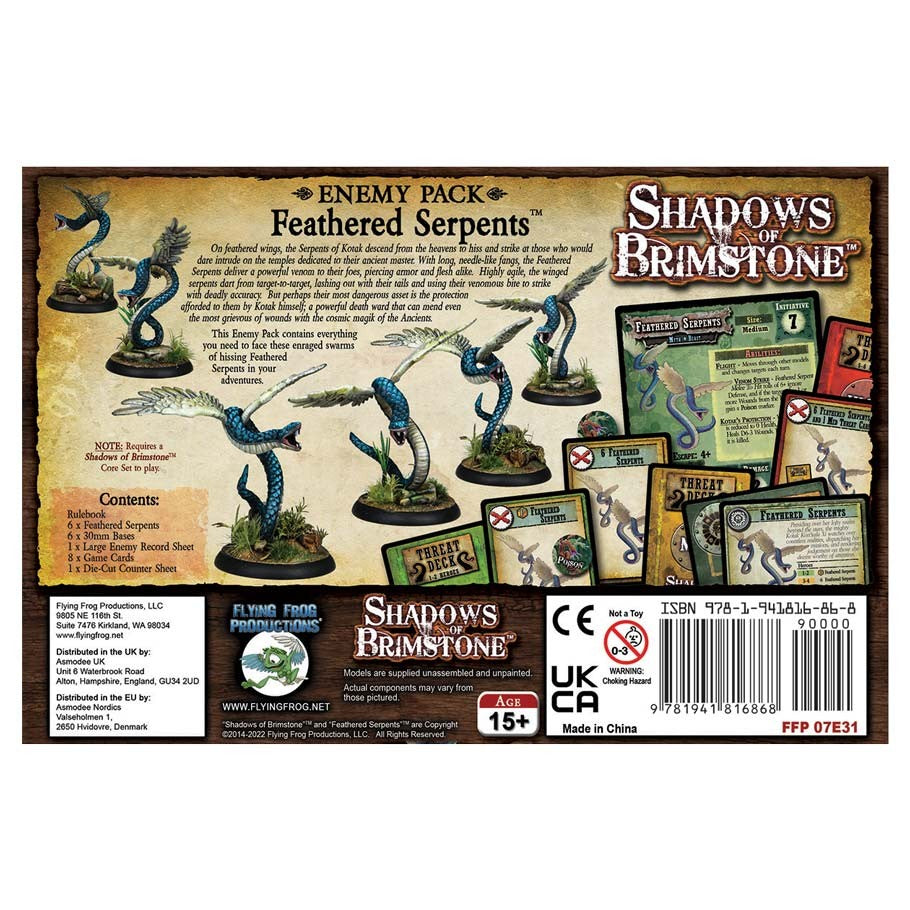 Shadows of Brimstone: Feathered Serpents Enemy Pack (ONLINE ORDER ONLY)