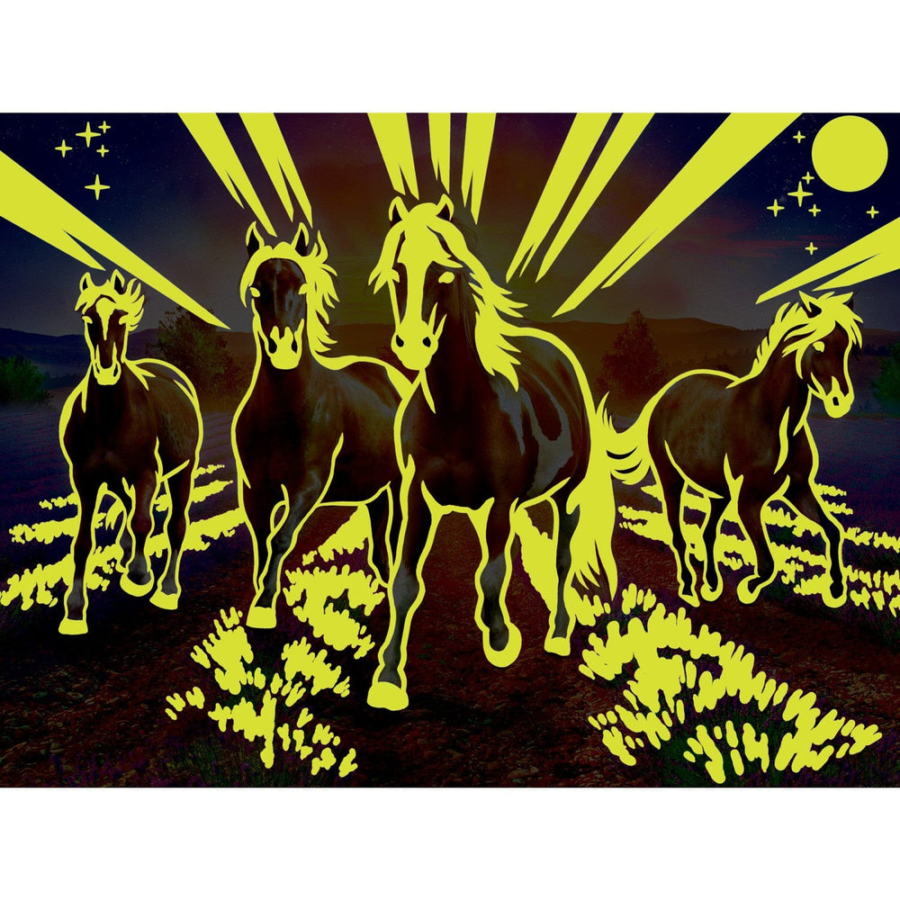Glow in the Dark - Wild Stallions 300 Piece EZ Grip Jigsaw Puzzle (ONLINE ORDER ONLY)