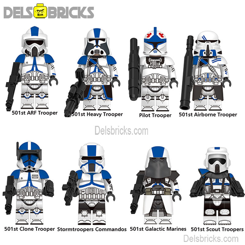 501st Legion Clone troopers Set of 8 | Lego Minifigures Custom Toys 2 (ONLINE ORDER ONLY)