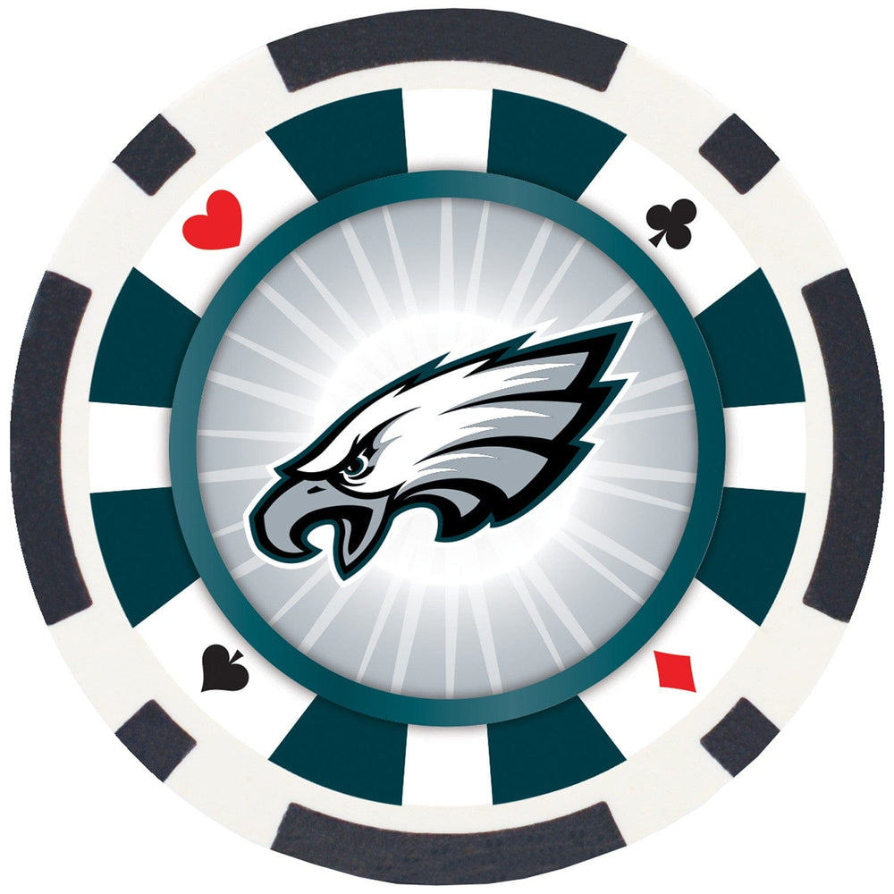 Philadelphia Eagles 100 Piece Poker Chips (ONLINE ORDER ONLY)