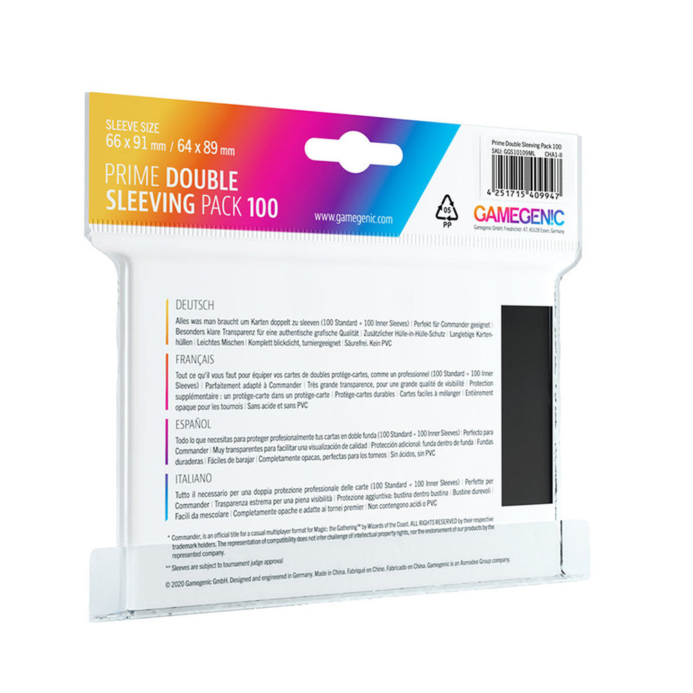Gamegenic Prime Double Sleeving Pack 100 (ONLINE ORDER ONLY)
