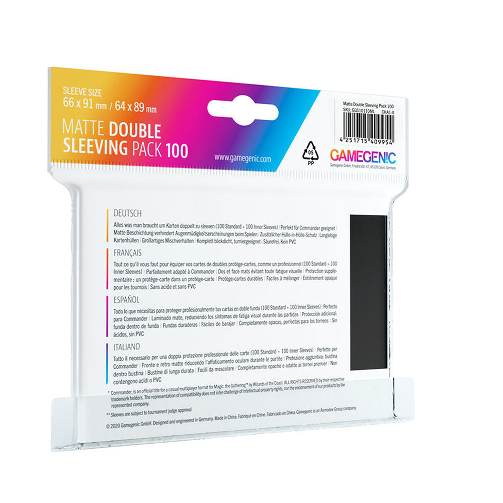 Gamegenic Matte Double Sleeving Pack 100 (ONLINE ORDER ONLY)