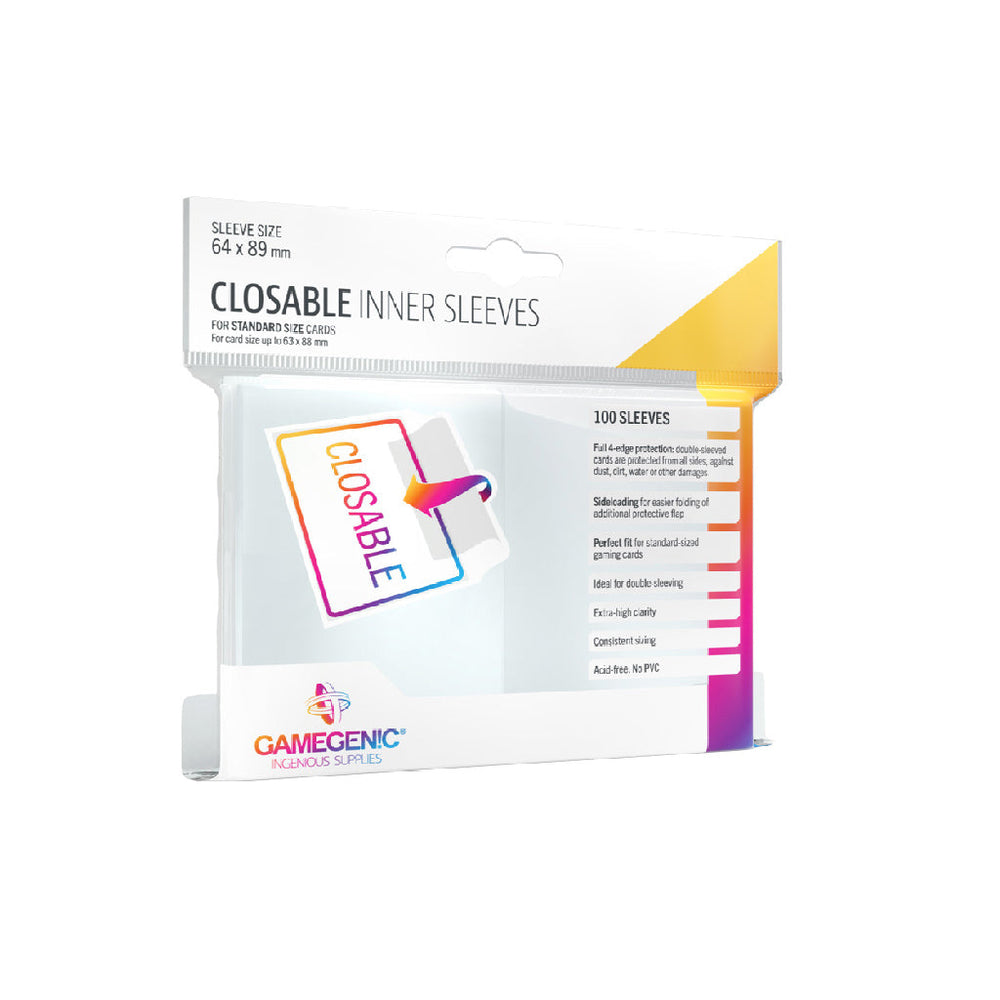 Gamegenic Closable Inner Sleeves (64 x 89 mm, 100 pack) (ONLINE ORDER ONLY)