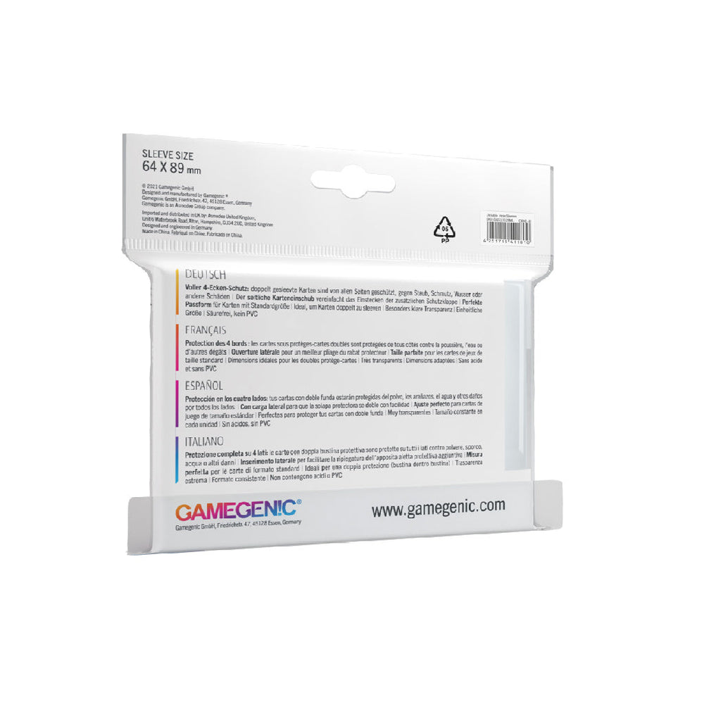 Gamegenic Closable Inner Sleeves (64 x 89 mm, 100 pack) (ONLINE ORDER ONLY)