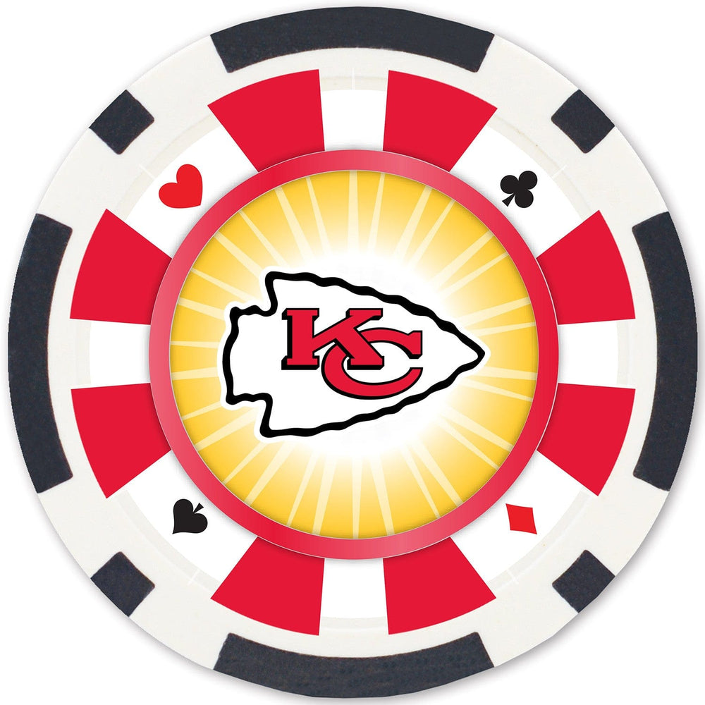 Kansas City Chiefs 100 Piece Poker Chips (ONLINE ORDER ONLY)