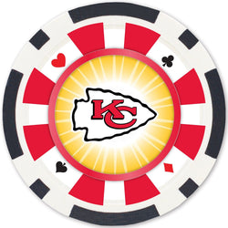 Kansas City Chiefs 100 Piece Poker Chips (ONLINE ORDER ONLY)