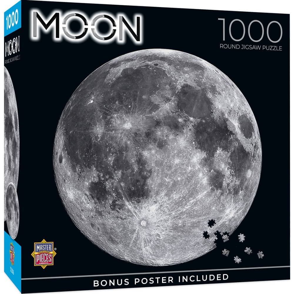 Solar System - The Moon 1000 Piece Round Jigsaw Puzzle