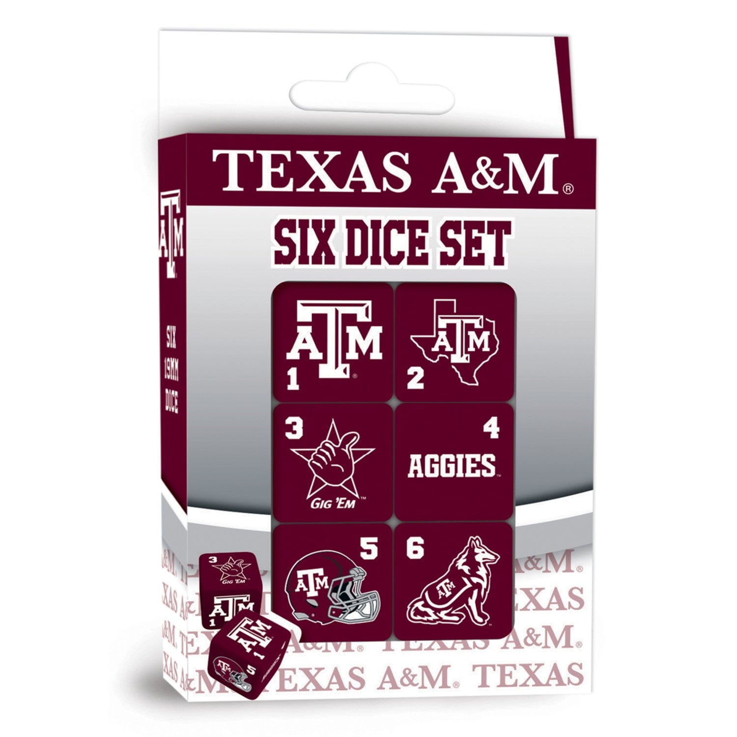 Texas A&M Dice Set - 19mm (ONLINE ORDER ONLY)