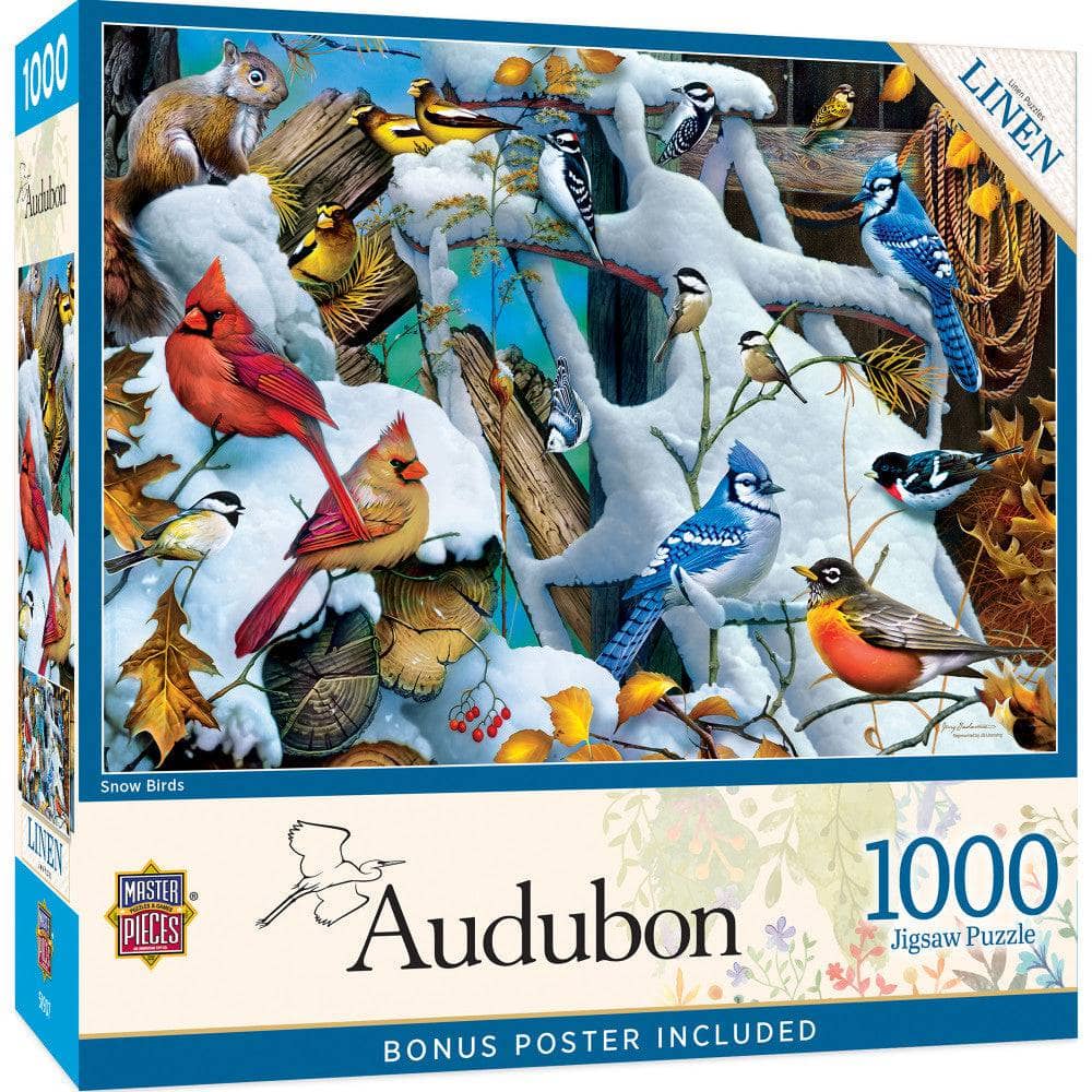 Audubon - Snow Birds 1000 Piece Jigsaw Puzzle (ONLINE ORDER ONLY)